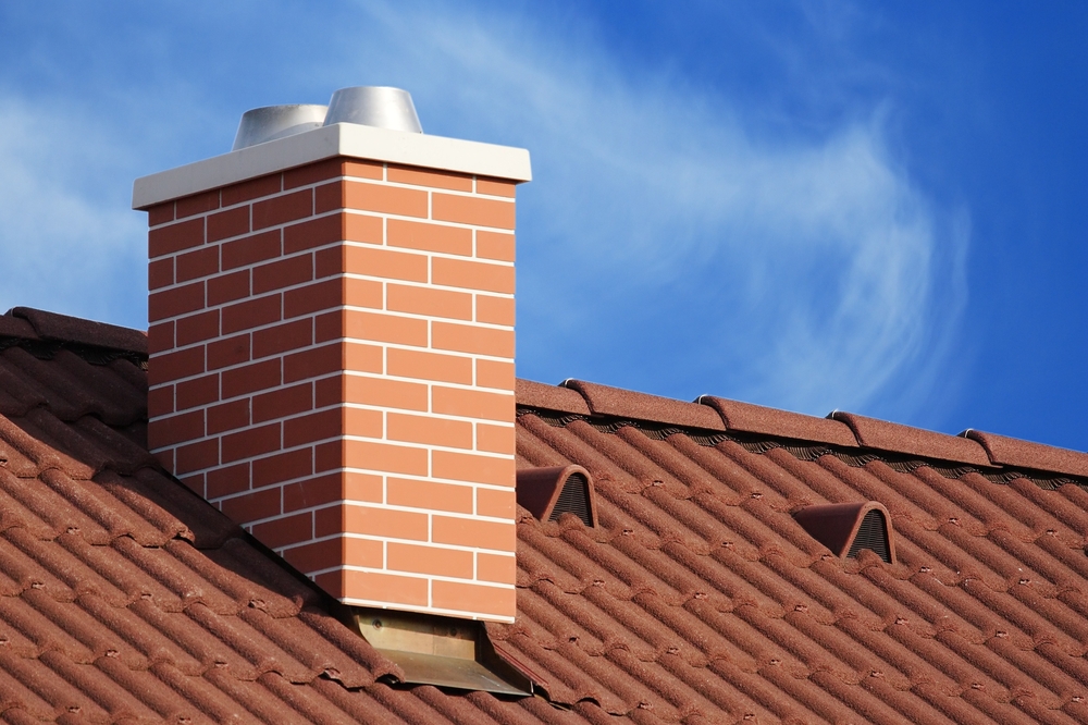 Chimney,Stack,And,Concrete,Roofing,On,The,New,Building